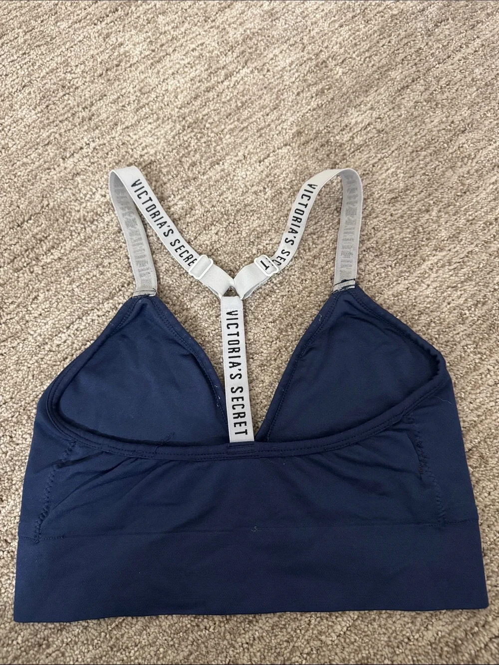 Victoria's Secret Navy Logo Strap Sports Bralette